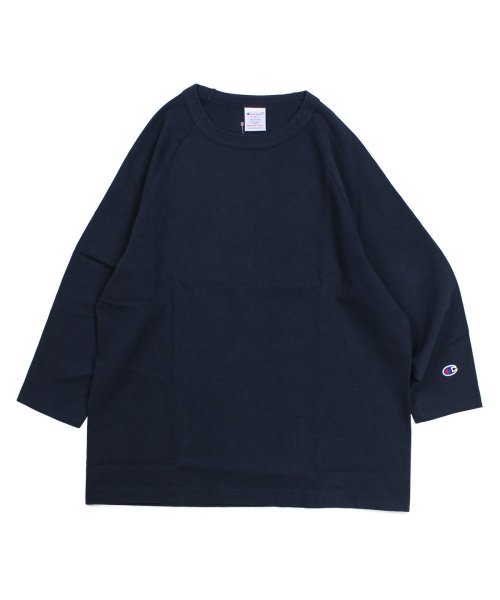 CHAMPION(チャンピオン)/チャンピオン Champion Tシャツ ラグラン 七分袖 メンズ レディース T1011 RAGLAN 3/4 SLEEVE T－SHIRT ブラック ホワイ/ネイビー