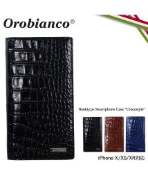 Orobianco(オロビアンコ)/オロビアンコ Orobianco iPhone XR X XS ケース 手帳型 スマホ 携帯 アイフォン CROCOSTYLE レザー メンズ レディース/ブラック