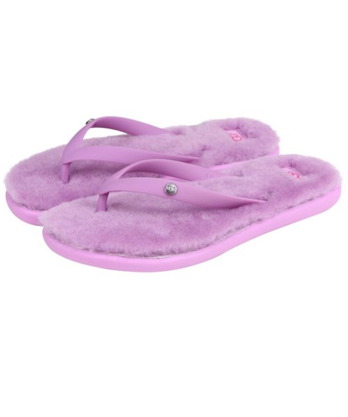 UGG(UGG)/UGG アグ サンダル ビーチサンダル フラッフィー 2 レディース ファー WOMENS FLUFFIE 2 FLIP FLOP ブラック グレー ライト グ/ローズ