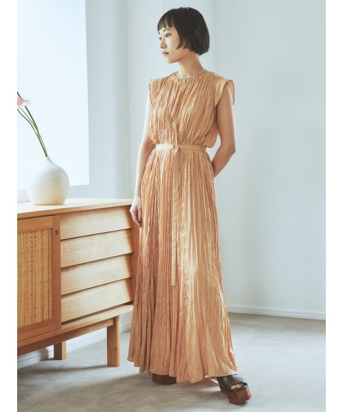 セール Online限定 ワッシャープリーツフレアワンピース スナイデル Snidel Magaseek