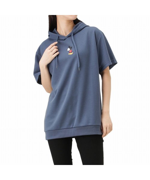 MAC HOUSE(women)(マックハウス（レディース）)/Disney ディズニー Tシャツパーカ 0283－9911/ブルー