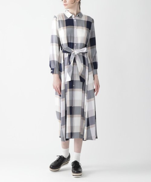 セール クレストブリッジチェックエアリーツイルワンピース Blue Label Crestbridge Blue Label Crestbridge Magaseek