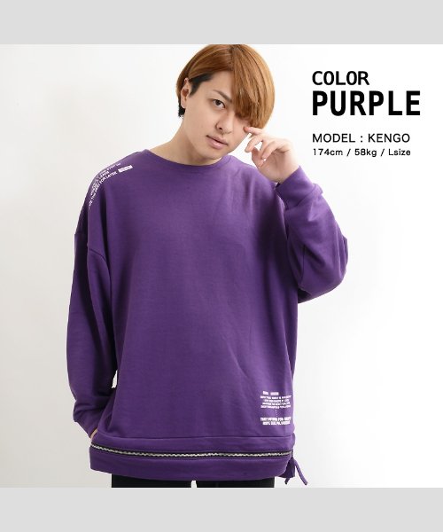 セール 裾zipレタリングビッグトレーナー 男女兼用 ユニセックス 人気 ブランド ワンフォー 1111 ワンフォークロージング 1111clothing Magaseek