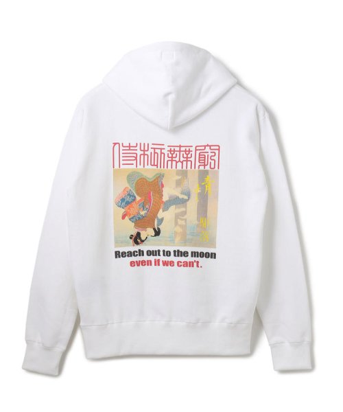 LHP(エルエイチピー)/SAMURAICORE/サムライコア/人間失格 HOODIE/グラフィックプリントプルオーバーパーカー/WHITE