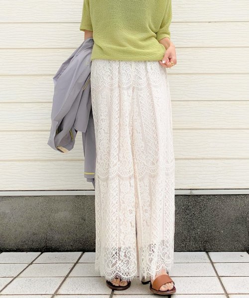セール スカラレースワイドパンツ キュー Q Magaseek
