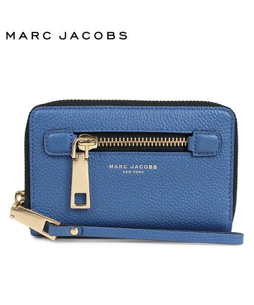 マークジェイコブス MARC JACOBS カードケース ケース スマホ 携帯 レディース レザー GOTHAM ZIP PHONE WRISTLET  ブルー