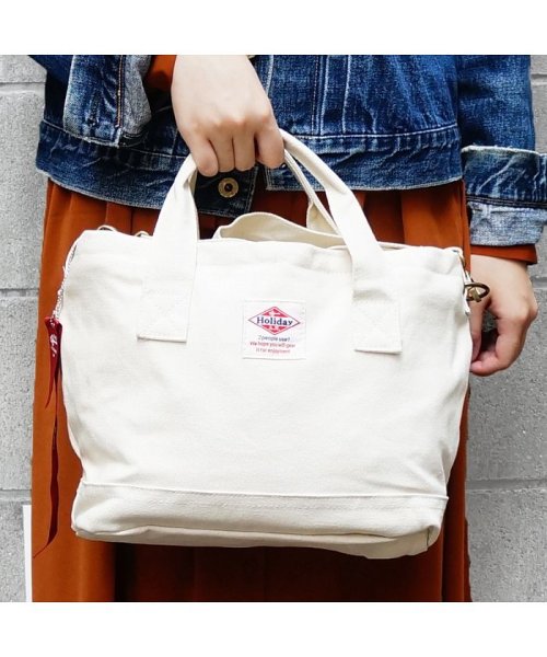 セール バッグ メンズ レディース ショルダーバッグ トートバッグ 2way 布 帆布 ランチバッグ ホリデーエーエム Holiday A M Magaseek