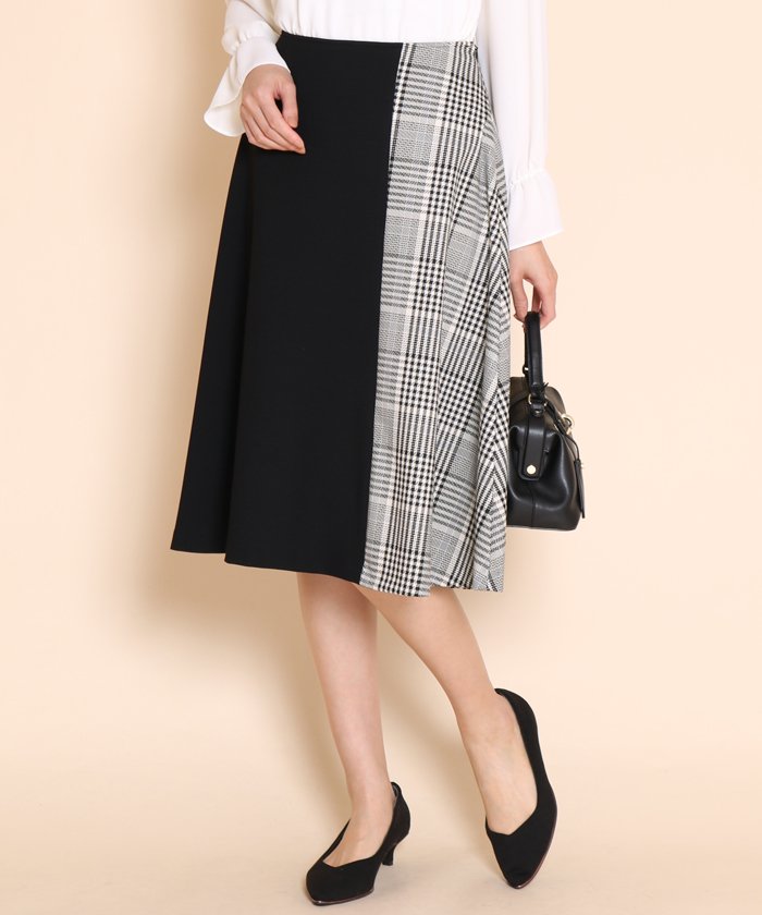 セットアップ対応商品 Petitmaison プチメゾン サイドチェックドッキングスカート スコットクラブ Scotclub Magaseek