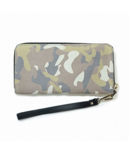 セール 長財布 本革 スウェード ヒョウ柄 迷彩柄 ラウンドファスナー レザー メンズ レディース キーズ キーズ Keys Magaseek