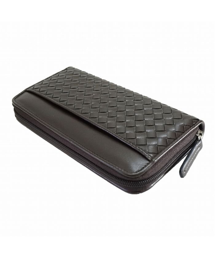 セール メンズ 財布 編み込み 長財布 メッシュ ラウンド ウォレット キーズ Keys キーズ Keys Magaseek