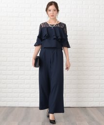Lace Ladies/2WAYオフショルorフレア袖デザインパンツドレス・セットアップ/502942092