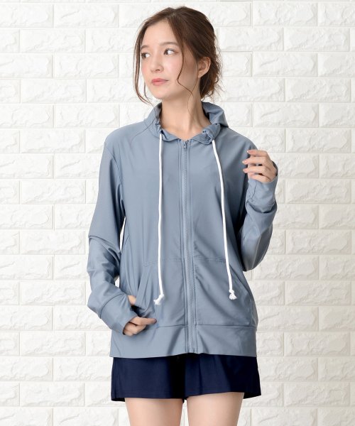 ラッシュガードパーカー ショートパンツ上下2点セットアップ レースレディース Lace Ladies Magaseek