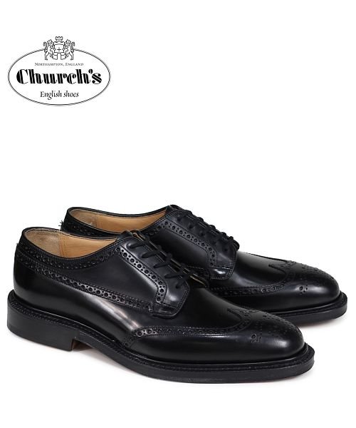 チャーチ Churchs 靴 グラフトン ウイングチップ シューズ メンズ Grafton レザー ブラック Eeb009 チャーチ Churchs Magaseek