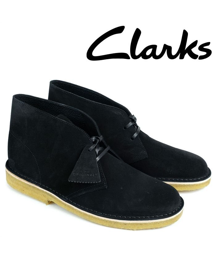 クラークス Clarks デザートブーツ メンズ Desert Boot レザー ブラック クラークス Clarks Magaseek