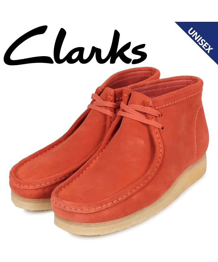 セール クラークス Clarks ワラビー ブーツ メンズ レディース Wallabee スエード オレンジ クラークス Clarks Magaseek