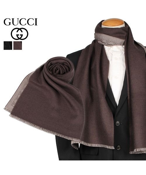 グッチ Gucci マフラー ストール メンズ レディース Ggパターン リバーシブル Sc Lonar Scarf グレー ベージュ g0 グッチ Gucci Magaseek