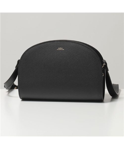 【A.P.C.(アーペーセー)】PXBJQ F61048 LZZ レザー ハーフムーン 半月型 ショルダーバッグ ポシェット NOIR 鞄 レディース