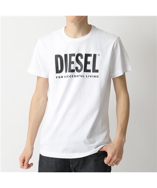 DIESEL(ディーゼル)/【DIESEL(ディーゼル)】00SXED 0AAXJ T－DIEGO－LOGO クルーネック 半袖 Tシャツ カットソー ロゴ 100 メンズ/ホワイト
