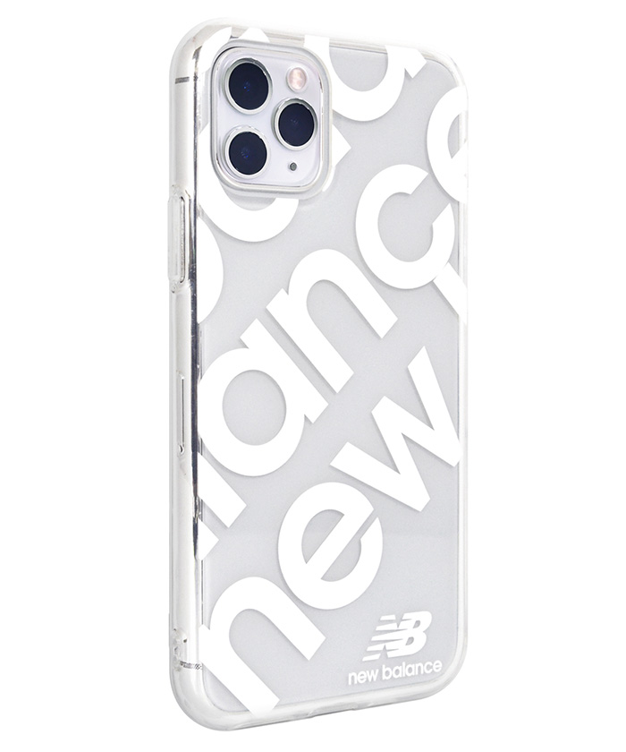 iphoneケース iPhone11Pro ニューバランス New Balance TPUクリアケース スタンプロゴ ホワイト iphone11pro