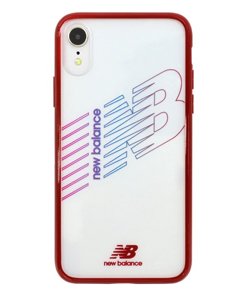 new balance(ニューバランス)/iphone ケース iPhoneXR ニューバランス New Balance ハイブリッド クリアケース レッド アイフォンケース iphonexr/レッド