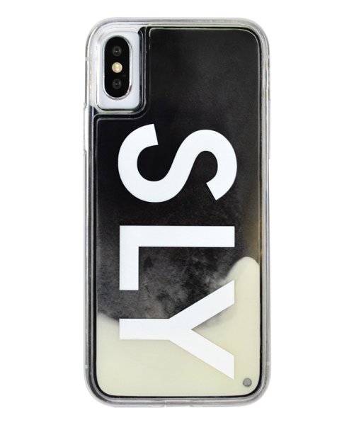 SLY(スライ)/iphone ケース iphonex iphonexs スライ SLY logo/白×黒 ネオンサンドケース アイフォンケース/白×黒