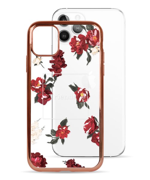 rienda(リエンダ)/iPhone11Pro ケース リエンダ rienda メッキクリアケース Red Flower レッド iphone11pro スマホケース/レッド