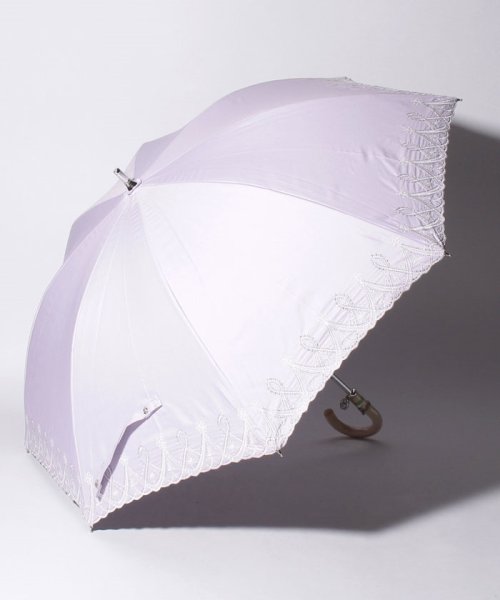 LANVIN Collection(umbrella)(ランバンコレクション（傘）)/LANVIN COLLECTION 晴雨兼用傘 "レースラメ刺繍"/ライトパープル