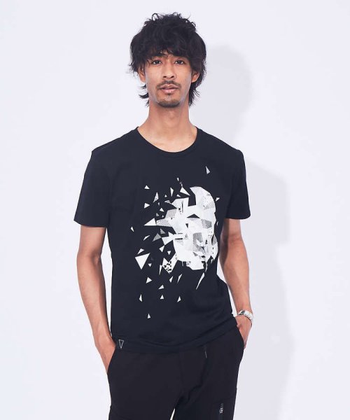 5351POURLESHOMMES(5351POURLESHOMMES)/エイプグラフィックデザイン半袖Tシャツ/ブラック