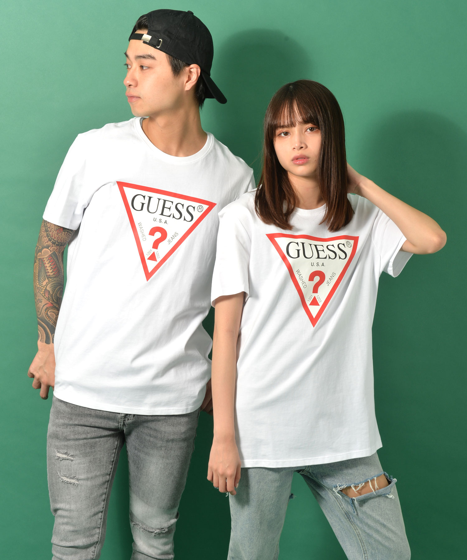 Guess ゲス オリジナルロゴプリント クルーネック 半袖 Tシャツ ルヴニール Revenil Magaseek Guess ゲス オリジナルロゴプリント クルーネック 半袖 Tシャツ ルヴニール Revenil Magaseek