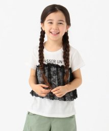 anyFAM（KIDS）(エニファム（キッズ）)/【80－130cm】ロゴ文字入り ドッキングＴシャツ/ホワイト系