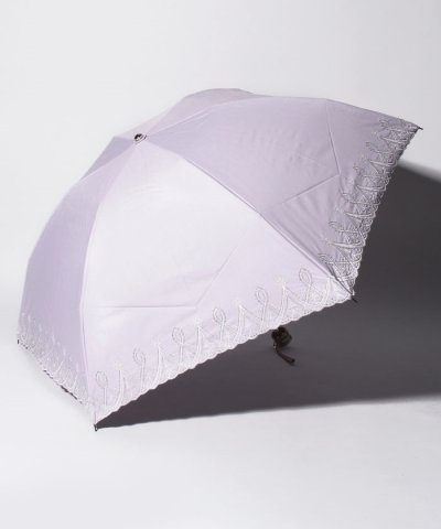 LANVIN COLLECTION 晴雨兼用折りたたみ傘 "レースラメ刺繍"