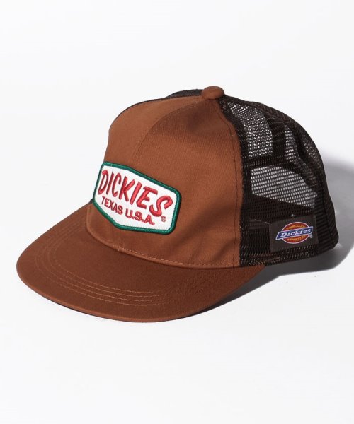 Dickies(Dickies)/HEXAGON WAPPEN MESH CAP/ﾌﾞﾗｳﾝ