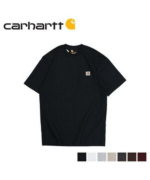 Carhartt(カーハート)/カーハート carhartt Tシャツ 半袖 メンズ ポケット ポケT WORKER POCKET S/S T－SHIRTS ブラック ホワイト グレー ネイビ/ブラック