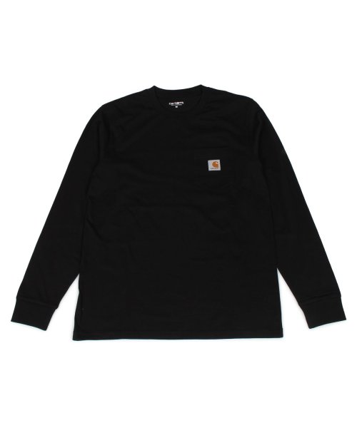 Carhartt(カーハート)/カーハート carhartt Tシャツ メンズ 長袖 ロンT 無地 LS POCKET T－SHIRT ブラック ホワイト ダーク グレー ダーク ネイビー ブ/ブラック