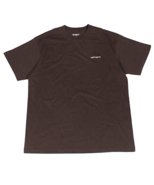 Carhartt(カーハート)/カーハート carhartt WIP Tシャツ メンズ 半袖 無地 SS SCRIPT EMBROIDERY T－SHIRT ブラック グレー ダーク ネイビー/ブラウン