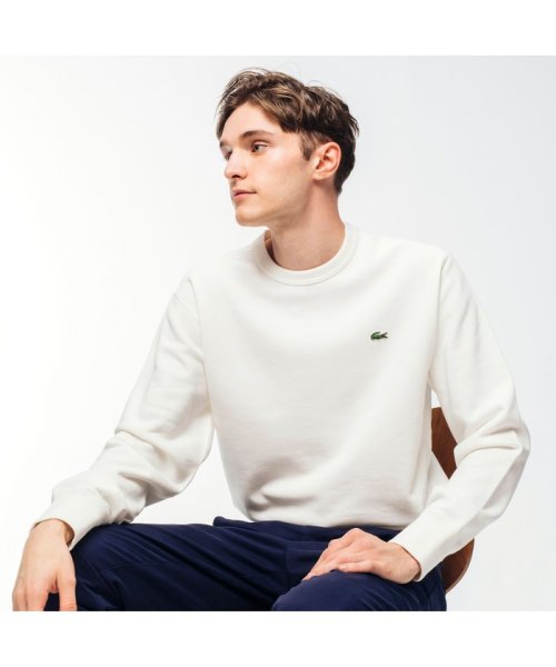 LACOSTE Mens(ラコステ　メンズ)/レギュラーフィット プレミアムコットンクルーネックスウェット/ホワイト