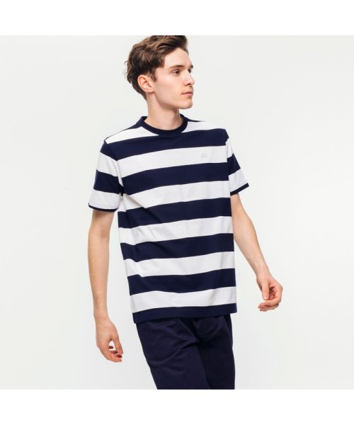 LACOSTE Mens(ラコステ　メンズ)/ビックボーダーTシャツ/ネイビー