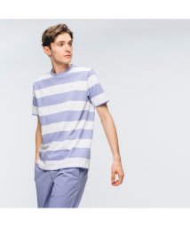 LACOSTE Mens(ラコステ　メンズ)/ビックボーダーTシャツ/ライトブルー