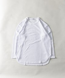 Nylaus(ナイラス)/ワッフル ロング丈 長袖Tシャツ/ホワイト