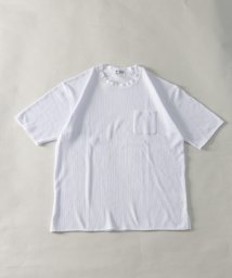 Nylaus(ナイラス)/T/C ワッフル 半袖 ビッグサーマルTシャツ/ホワイト