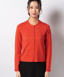 BENETTON (women)(ベネトン（レディース）)/クルーネックカーディガン/オレンジ