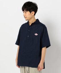 GLOSTER(GLOSTER)/【DANTON/ダントン】リネン丸襟半袖シャツ #JD－3569 KLS/ネイビー