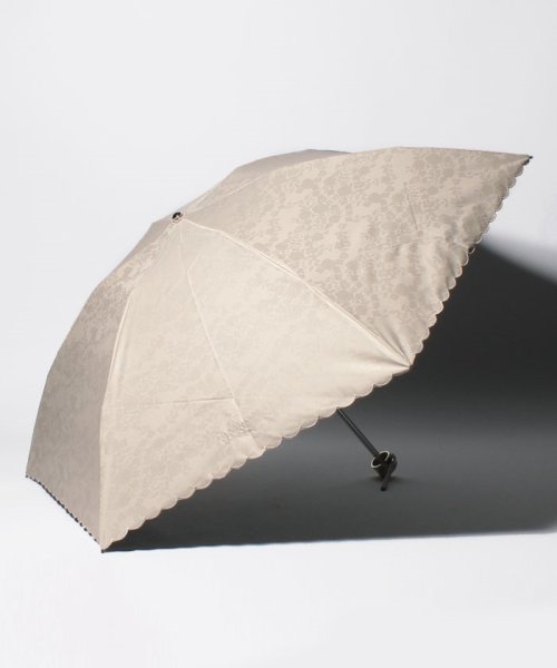 LANVIN Collection(umbrella)(ランバンコレクション（傘）)/LANVIN COLLECTION 晴雨兼用折りたたみ傘 ”刺繍 ジャガードレース”/ベージュ