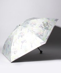 LANVIN en Bleu(umbrella)(ランバンオンブルー（傘）)/LANVIN en Bleu 晴雨兼用折りたたみ傘 "フラワー オーバーロック"/ライトイエロー