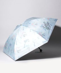 LANVIN en Bleu(umbrella)(ランバンオンブルー（傘）)/LANVIN en Bleu 晴雨兼用折りたたみ傘 "フラワー オーバーロック"/ミントグリーン