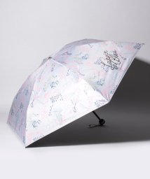 LANVIN en Bleu(umbrella)(ランバンオンブルー（傘）)/LANVIN en Bleu 晴雨兼用折りたたみ傘 "フラワー オーバーロック"/グレー