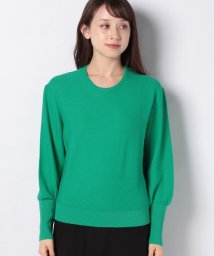 BENETTON (women)(ベネトン（レディース）)/コットンモダールラウンドネックニット・セーター/グリーン