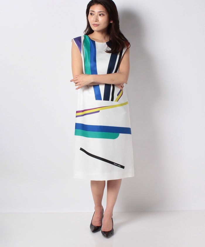 セール アブストラクトパターンプリント ストレートラインワンピース ピエール カルダン Pierre Cardin Magaseek セール アブストラクトパターンプリント ストレートラインワンピース ピエール カルダン Pierre Cardin Magaseek