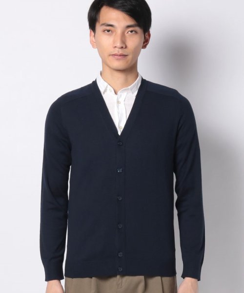 BENETTON (mens)(ベネトン（メンズ）)/Vネックカーディガン/ネイビー