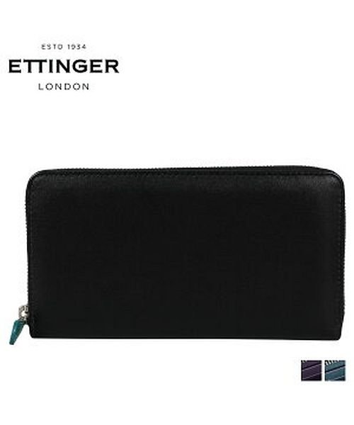 エッティンガー Ettinger 財布 長財布 メンズ 本革 Sterling Large Zip Around Purse ブラック St51ejr エッティンガー Ettinger Magaseek